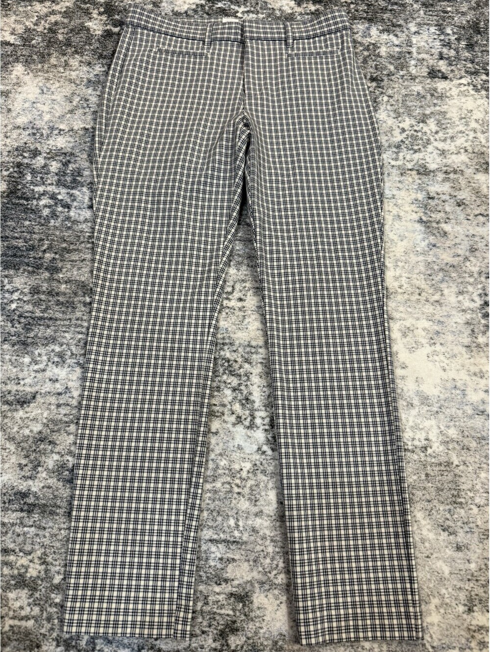 GAP Signature Skinny Ankle Pants Women’s 4 Navy Cream Plaid Stretch